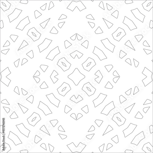 Vector pattern with symmetrical elements . Repeating geometric tiles from striped elements. black patterns.