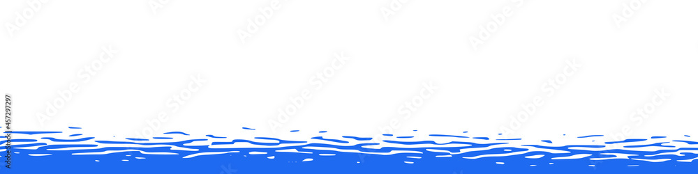 Ripples and water waves, sea surface. Vector natural background, bottom ...