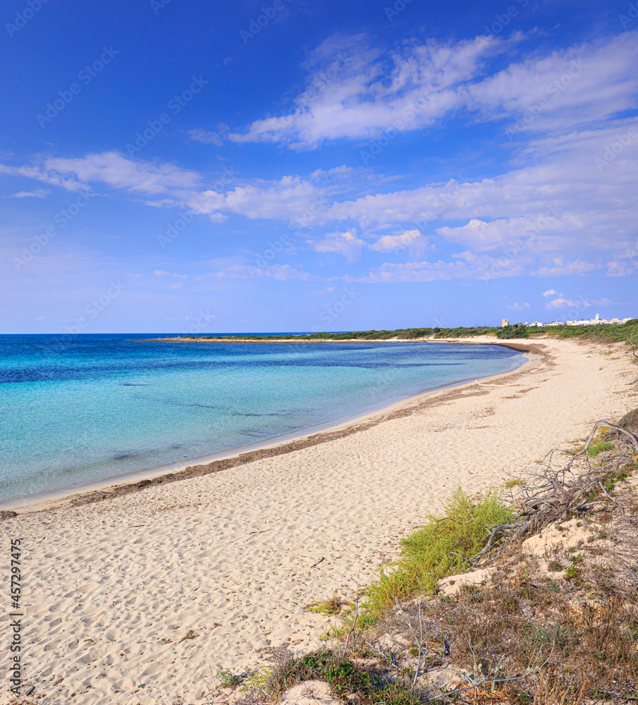 The most beautiful coast of Apulia in Italy: Torre Colimena Beach. This beach near the town of Torre Colimena is called 'Della Tenuta Del Conte' and it'is located in the homonymic nature reserve. The most beautiful coast of Apulia in Italy: Torre Colimena Beach. This beach near the town of Torre Colimena is called 'Della Tenuta Del Conte' and it'is located in the homonymic nature reserve.