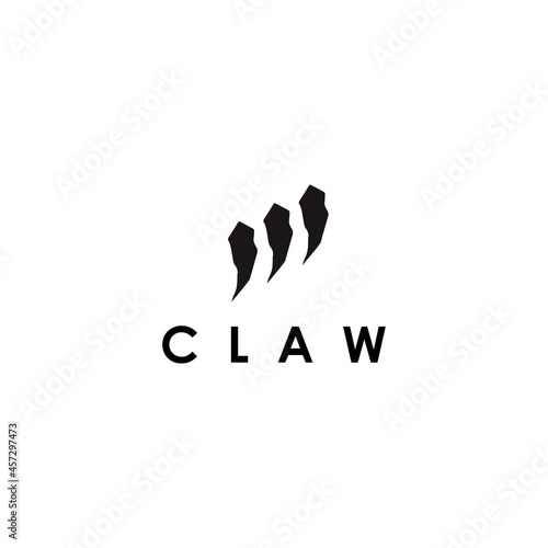 Abstract minimalist claw logo icon vector template