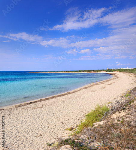 The most beautiful coast of Apulia in Italy  Torre Colimena Beach. This  beach near the town of Torre Colimena is called  Della Tenuta Del Conte  and it is located in the homonymic nature reserve.
