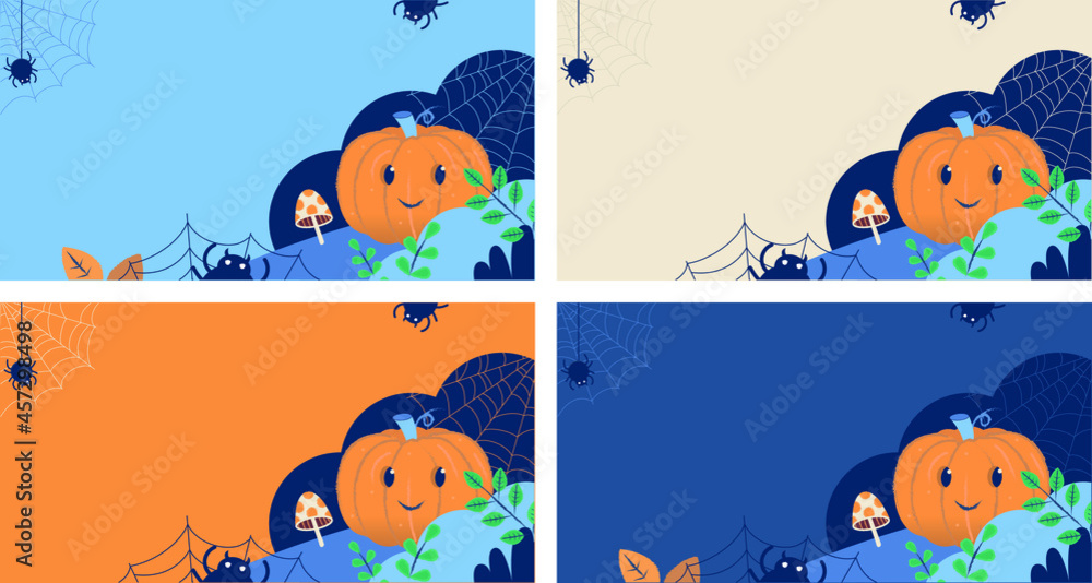 Modèle d'arrière-plan de bannière d'Halloween - templa Modèle d'arrière-plan de bannière d'Halloween - templa