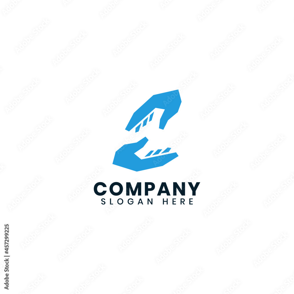 Charity logo design template vector Charity logo design template vector