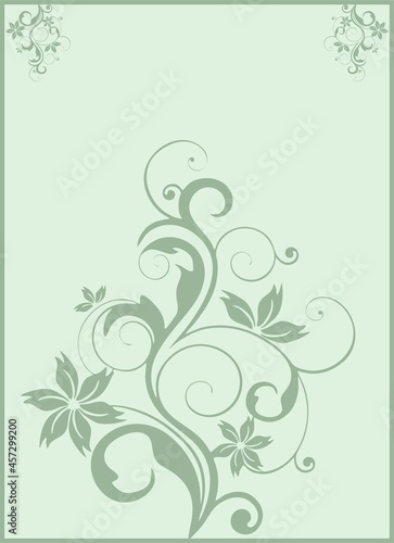 leaf and flower background photo frame