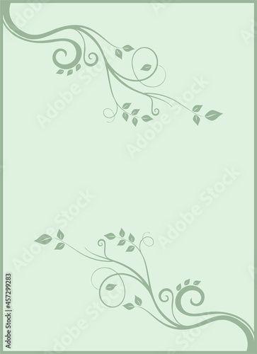 leaf and flower background photo frame