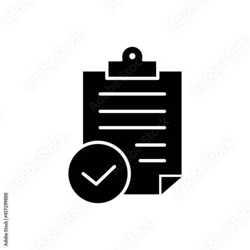 Approve icon vector. Accepted Document illustration sign. Guarantee symbol.