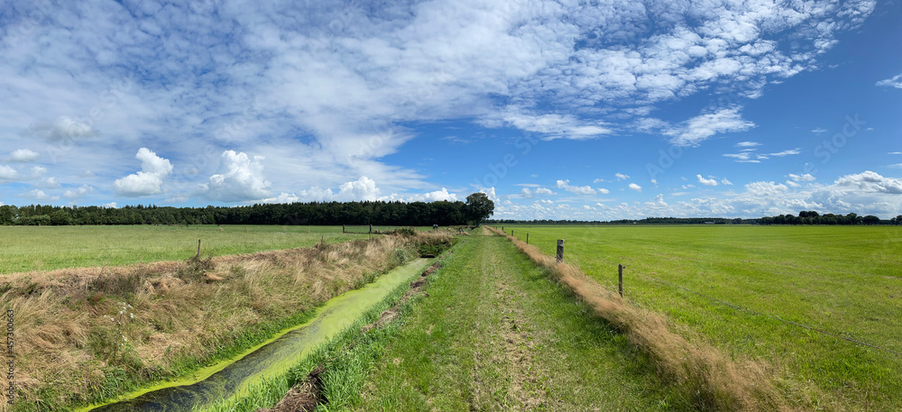 Panorama from farmland around around Bakkeveen
