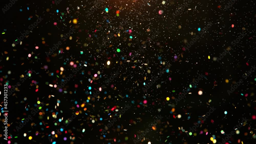 Super slow motion of sparkling abstract glittering background in various colors. Filmed on high speed cinema camera, 1000 fps.