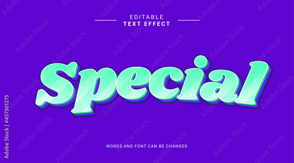 Editable text effect bold modern color style. Sale special premium trend space
