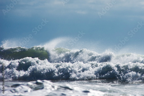 Rough sea with waves