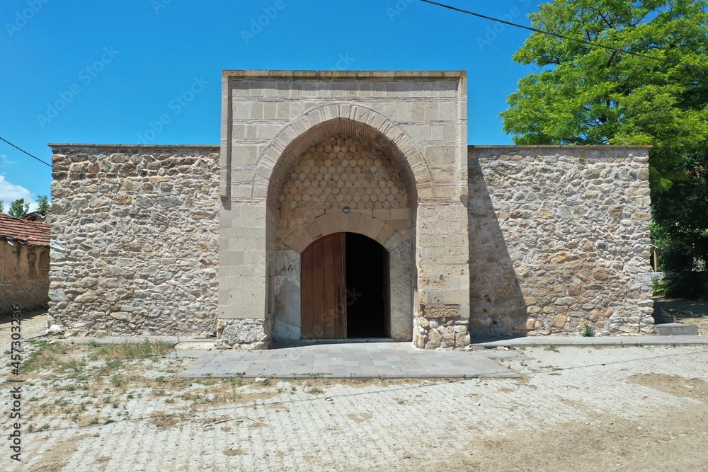 Cakiraz Caravanserai was built during the Anatolian Seljuk period. The caravanserai was restored in 2008. Kütahya, Turkey.