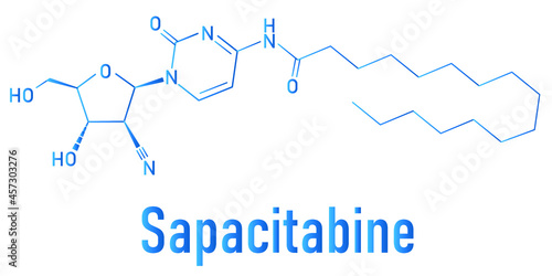 Sapacitabine cancer drug molecule (nucleoside analog). Skeletal formula.