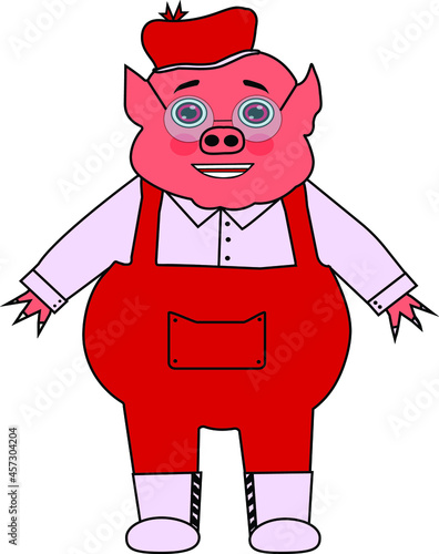 Red pig