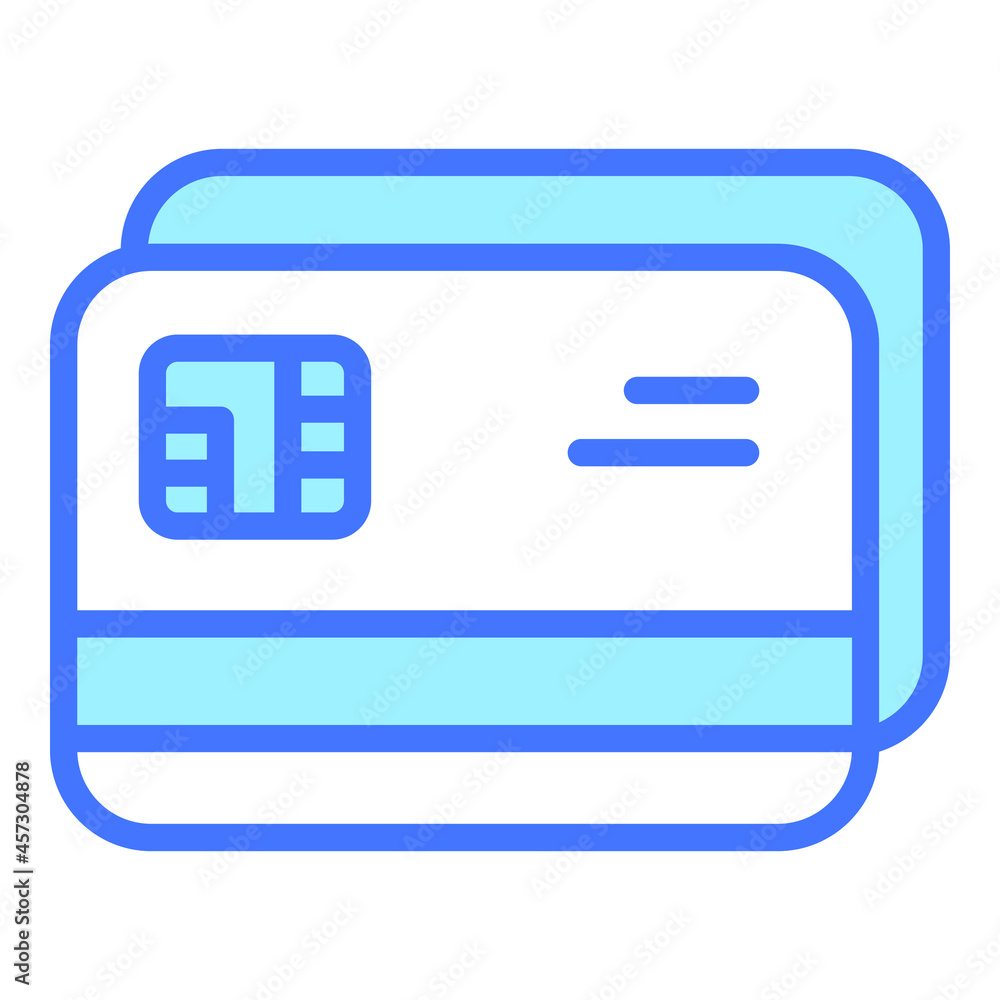 Credit card blue line icon, Black Friday glyph style store or market shopping commerce, shop sale icon design. Credit card blue line icon, Black Friday glyph style store or market shopping commerce, shop sale icon design.