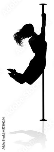 Pole Dancing Woman Silhouette