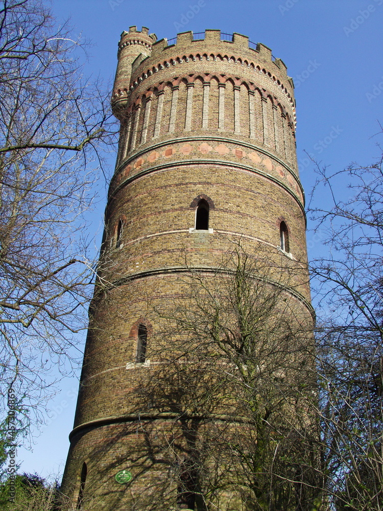 Croydon water tower, in Park Hill, recreation ground.London, UK.