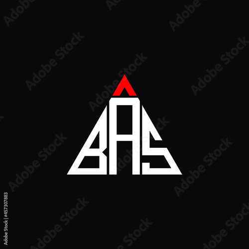 BAS letter logo creative design. BAS unique design
