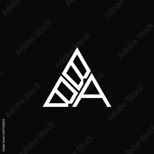 BBA letter logo creative design. BBA unique design

