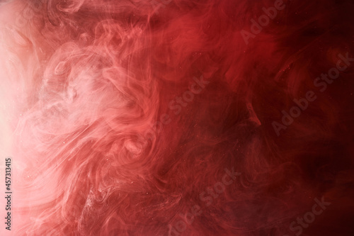 Abstract red ocean background  ruby paints in water  vibrant bright smoke scarlet wallpaper