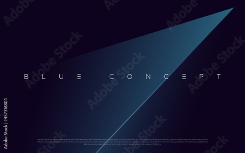Premium blue abstract background concept with luxury geometric dark shapes. Exclusive cool art wallpaper design.