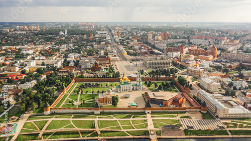 Aerial view of Tula and its famous attraction Tula Kremlin photo