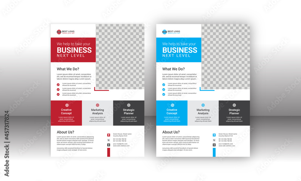 Obraz premium Creative Flyer design for Corporate Business simple design for ads