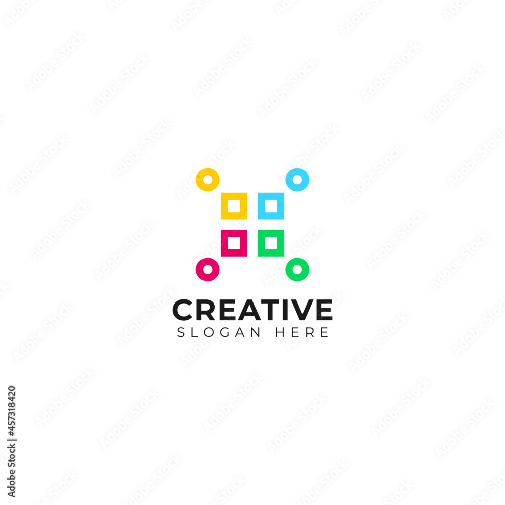 Creative people family and human unity logo. symbol for teamwork, social group, community.
