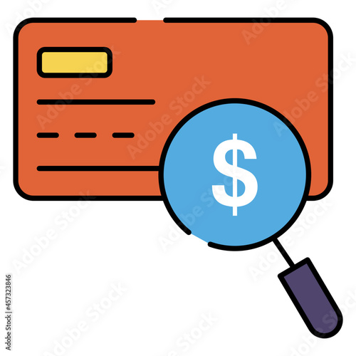 An icon design of search dollar