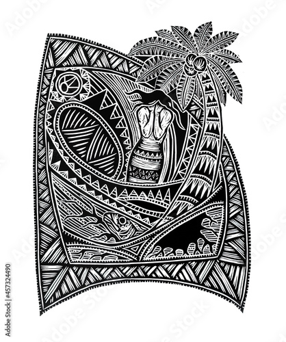 The Origin of the Coconut, Tongan Myth by William Furneaux photo