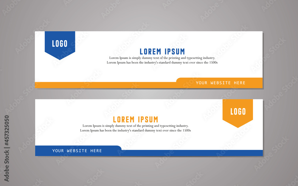 simple business banner template and website banner template