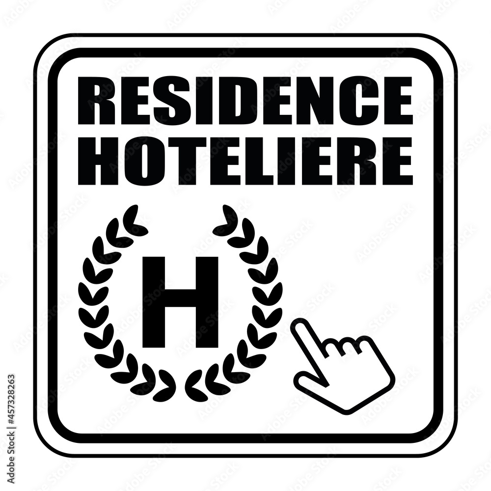 Hotel Rue Logo Logo résidence hôtelière. Stock Vector | Adobe Stock