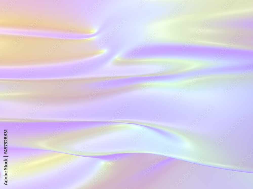 Fototapeta premium Abstract 3D rendering - deformed holographic gradient background