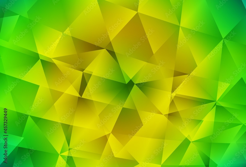Light Green, Yellow vector shining triangular backdrop. Light Green, Yellow vector shining triangular backdrop.
