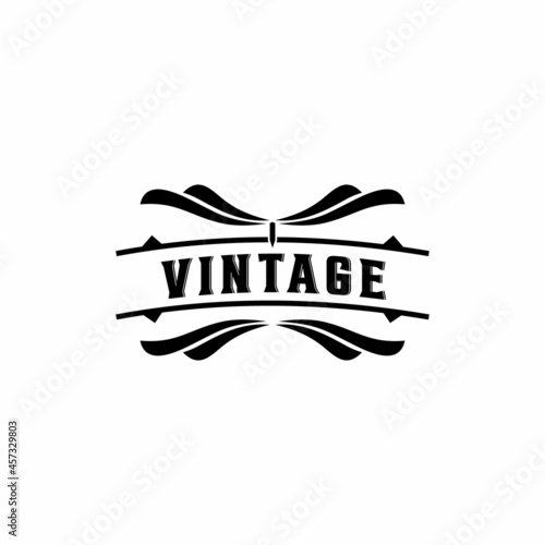 Classic Vintage Retro Western Badge logo design inspiration