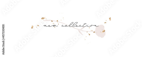 New collection thin calligraphy lettering banner with glittering