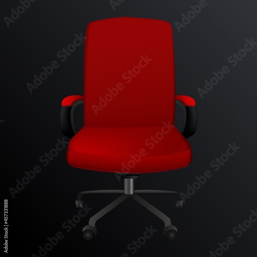 Vector official chair.3d official interior equipment ,furniture