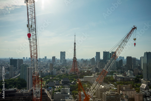 Photography Construction in the area near Tokyo tower