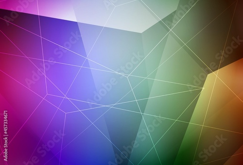 Dark Multicolor vector background with polygonal style.
