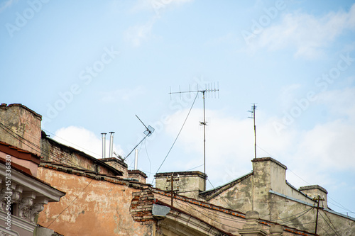 view of the roofs of the town