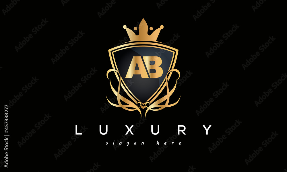AB creative luxury letter logo AB creative luxury letter logo