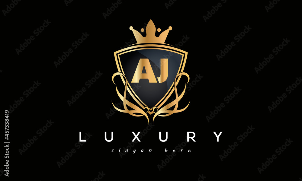 AJ creative luxury letter logo AJ creative luxury letter logo