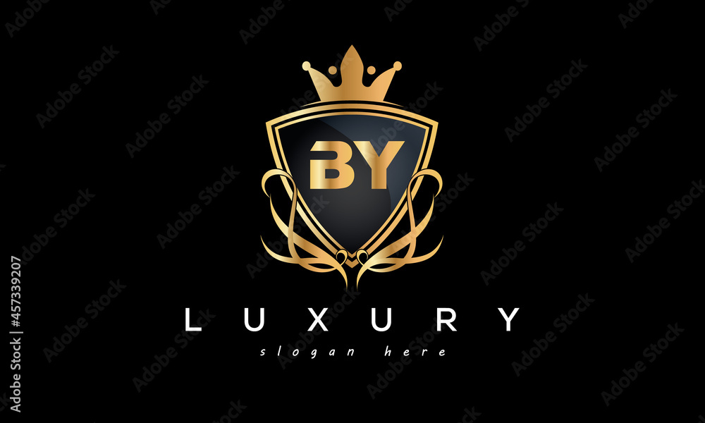 BY creative luxury letter logo BY creative luxury letter logo