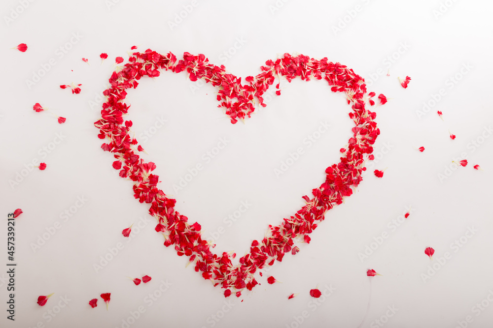heart of red petals