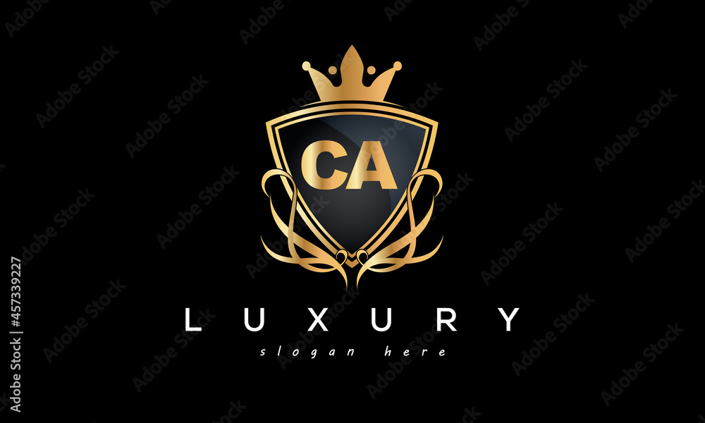 CA creative luxury letter logo CA creative luxury letter logo