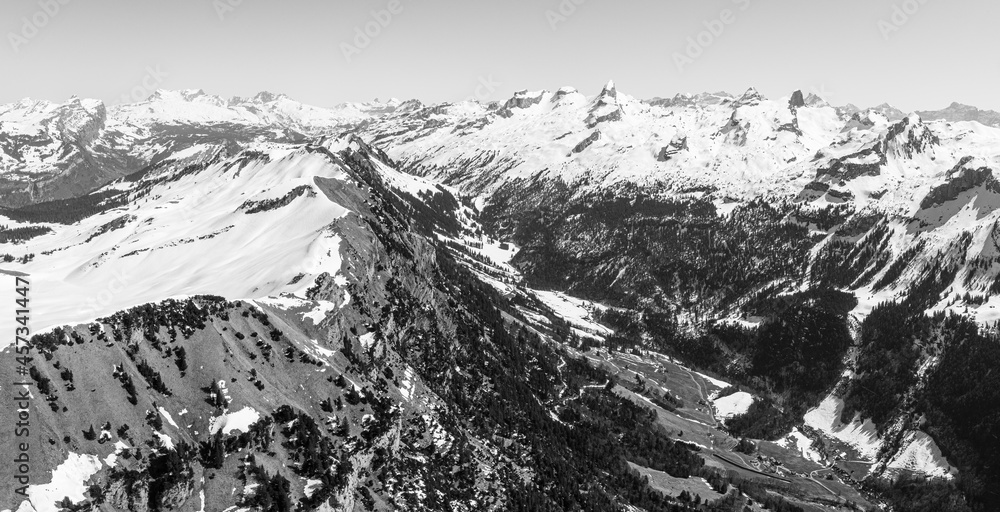 The Fronalpstock is  1920 m above sea level. M. high mountain of the Schwyz Alps in the canton of Schwyz on Morschach.