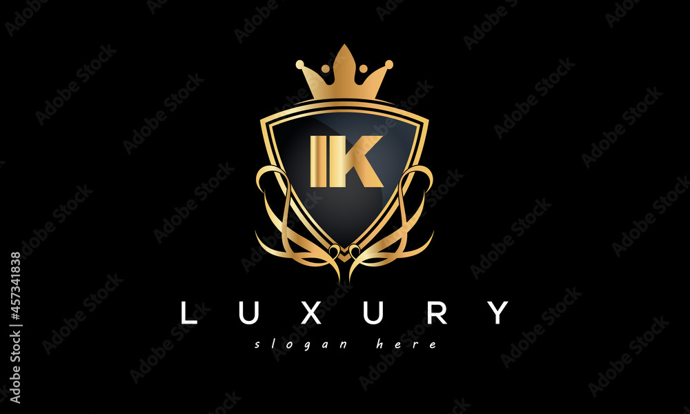 IK creative luxury letter logo IK creative luxury letter logo