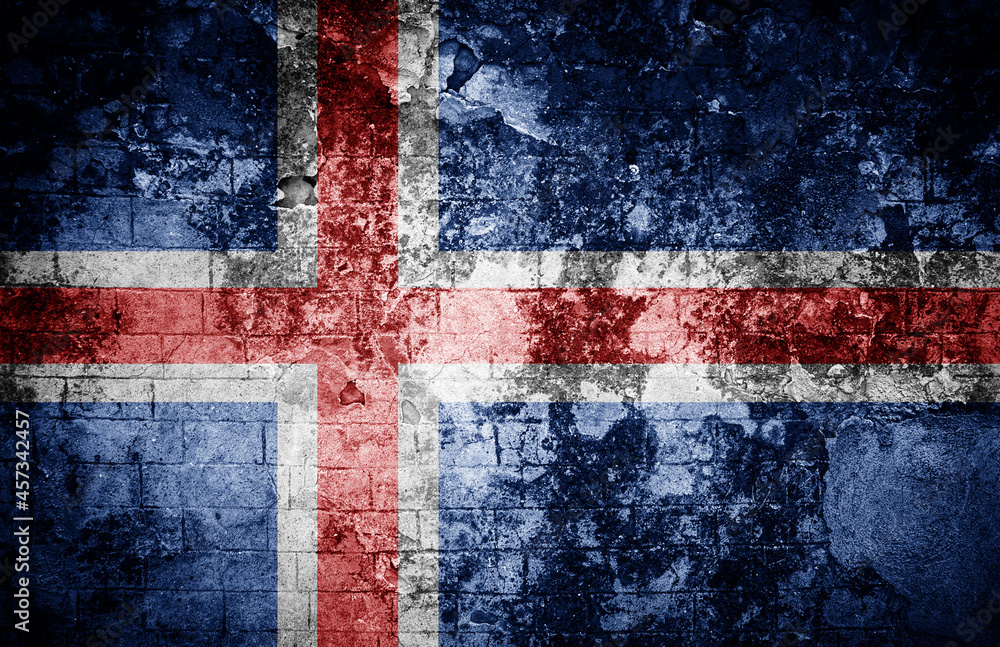 Fototapeta premium Old texture background with flag