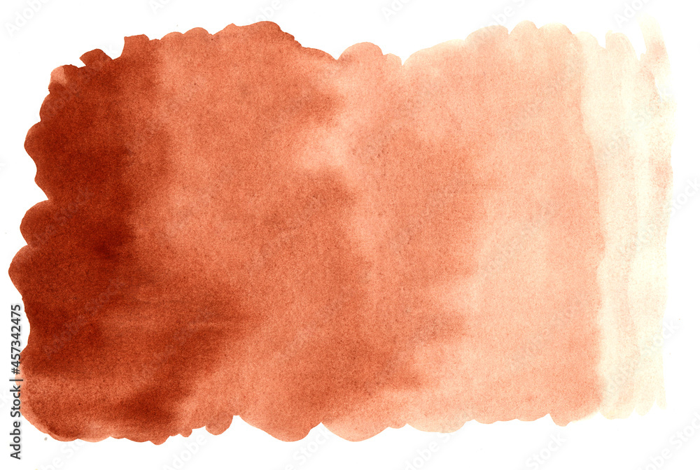 Hand drawn abstract brown watercolor background