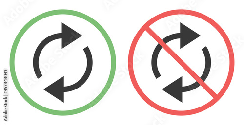 No change sign. Replace, refresh and update icon vector illustration.