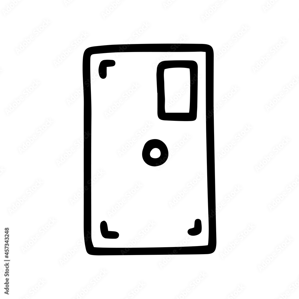 phone case line vector doodle simple icon phone case line vector doodle simple icon